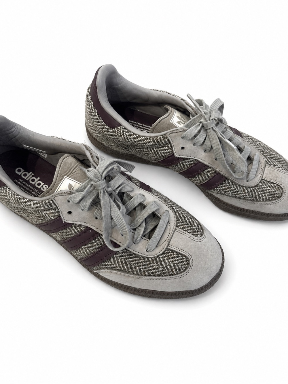 Size 10 - Adidas Samba OG Tweed Pack - Wonder Beige